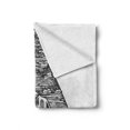 thumbnail image 2 of Egyptian Print Soft Flannel Fleece Throw Blanket, Sketch Art of Sphinx and the Pyramid Old Empire Historical, Cozy Plush for Indoor and Outdoor Use, 70" x 90", Charcoal Grey White, by Ambesonne, 2 of 6