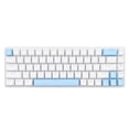 thumbnail image 2 of Teclado mecánico 68 teclas retroiluminación RGB teclado compacto con cable con interruptor azul para Windows para ANDROID PC portátil blanco azul, 2 of 5
