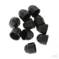 thumbnail image 1 of 100x Botones de nylon de plástico negro / Cabeza Tornillos hexagonales Tapas M6 X 10MM, 1 of 9