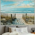 thumbnail image 2 of BCIIG Beach Ocean Fence Tapestry Wall Hanging Unique Style Graphic Tapestries Home Wall Decor Art for Living Room Bedroom Apartment Farmhouse Dorm 40x60inch, 2 of 6