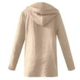 thumbnail image 6 of Womens T Shirts Tops Long Sleeved Loose And Comfortable Pocket Hoodie Womens Tee Shirts,Beige,L, 6 of 7