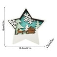 thumbnail image 3 of Fiudx Adornos de Madera, Diseños Artesanales de Papá Noel y Muñeco de Nieve, Figuras de Madera Talladas con Detalles, Escena de Bosque Natural, Decoración para El Hogar y La Oficina, Regalo Único, 1, 3 of 5
