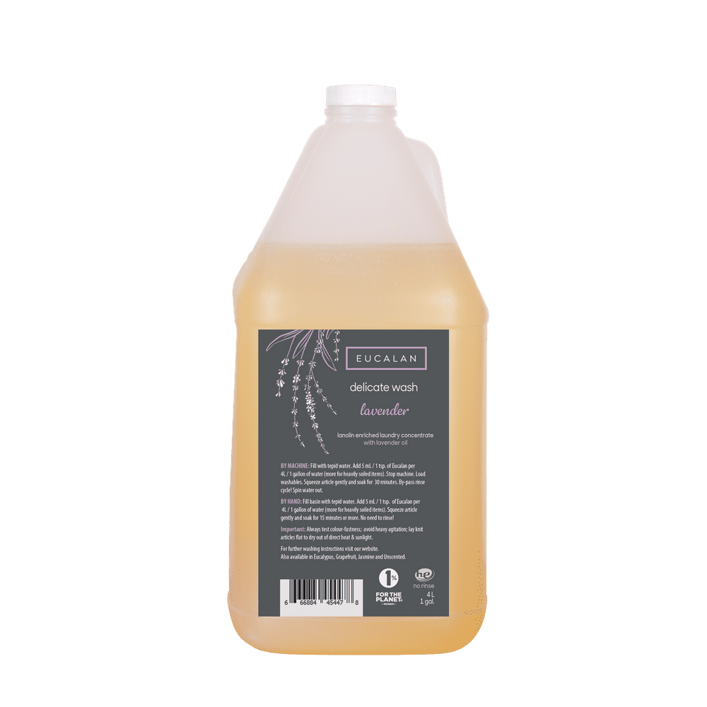 Eucalan No Rinse Fine Fabric and Wool Wash Lavender Gallon Jug