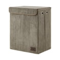 thumbnail image 6 of Collapsible Folding Corduroy Low Profile Laundry Hamper Storage - Taupe Gray, 6 of 11