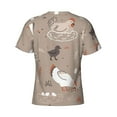 thumbnail image 6 of Vsdgher Chicken Print Men's Dry Fit Mesh Athletic Shirts Moisture Wicking Tennis T-Shirt Tops, 6 of 9
