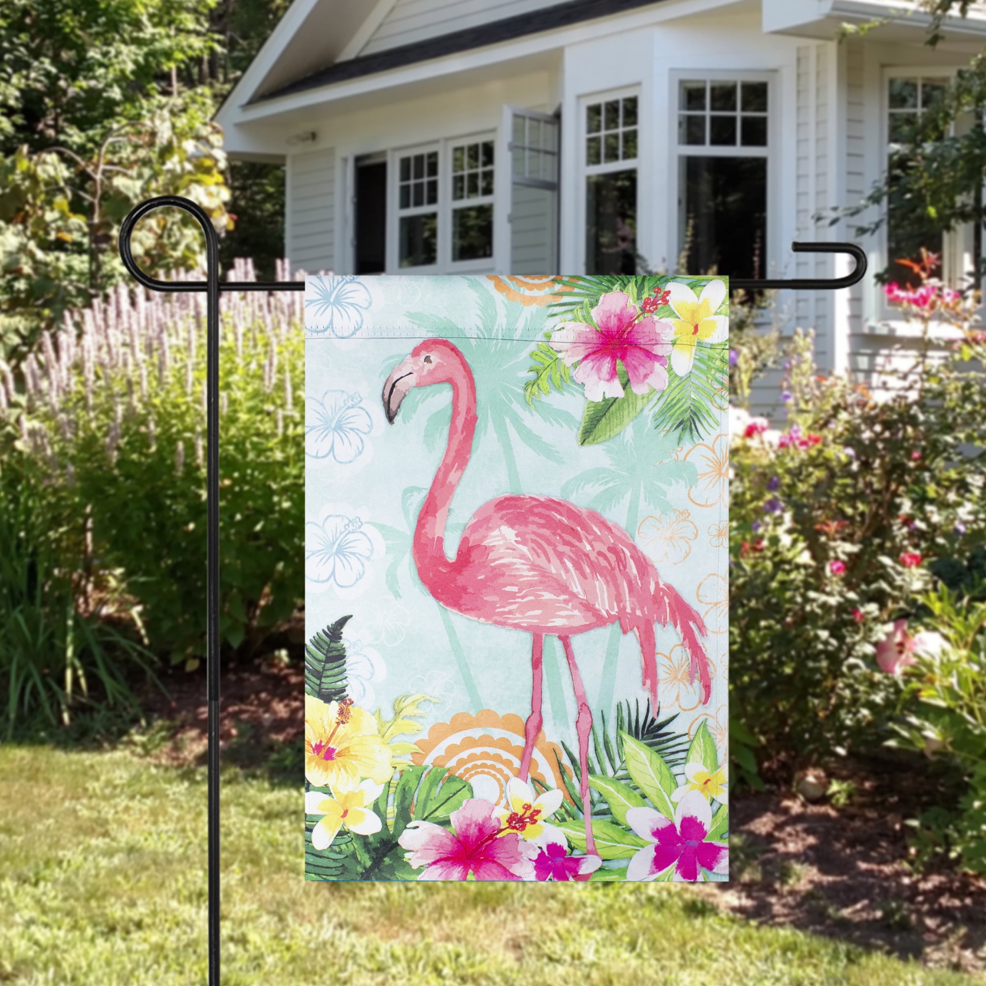 12" x 18" Approx Garden Size Flag PR 56216 Coastal Flamingo 