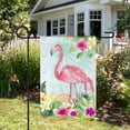 thumbnail image 3 of Northlight Tropical Flamingo Spring Outdoor Garden Flag 18" x 12.5", 3 of 5