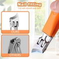 thumbnail image 5 of Meottam 2 Pack Slanted Nail Clippers for Thick Nails - Upgraded Wide Jaw Opening Anti-Splash Slanted Curved Nail Clippers with Catcher, 45 Degrees Ingrown Toenail Clippers for Adilts Seniors, 5 of 7