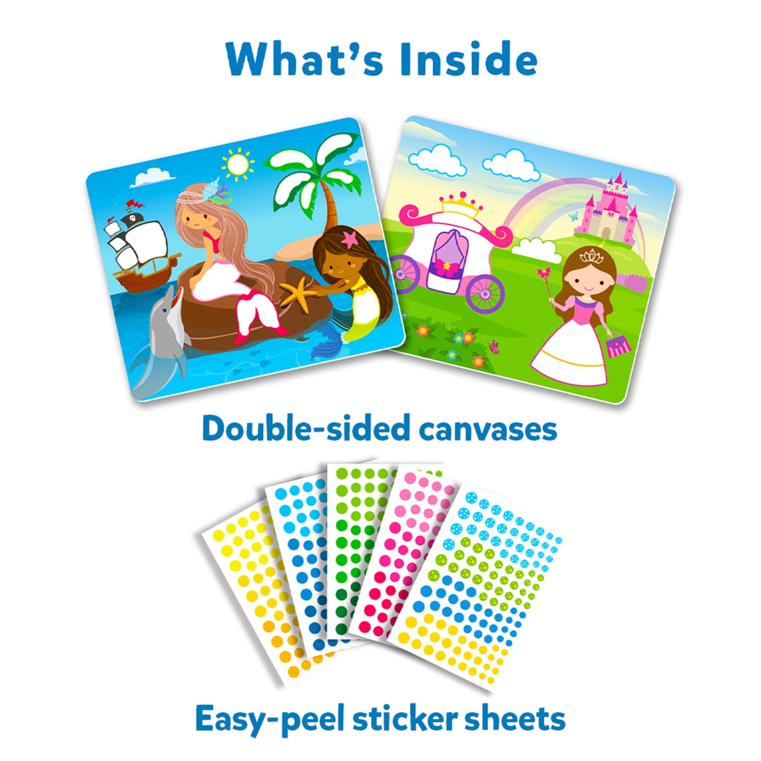 Skillmatics Dot It Sticker Art - Unicorns & Princesses, Mess-Free Fun for Kids, 500+ Stickers, Craft Kits, DIY Scrapbooking Activity, Travel Toys, Gifts for Girls & Boys Ages 3, 4, 5, 6, 7