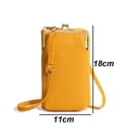 thumbnail image 2 of Bolso bandolera pequeño para mujer, monedero para teléfono móvil, cartera, tarjetero, bolsillo de viaje, monedero pequeño para teléfono móvilamarillo:;:;, 2 of 6