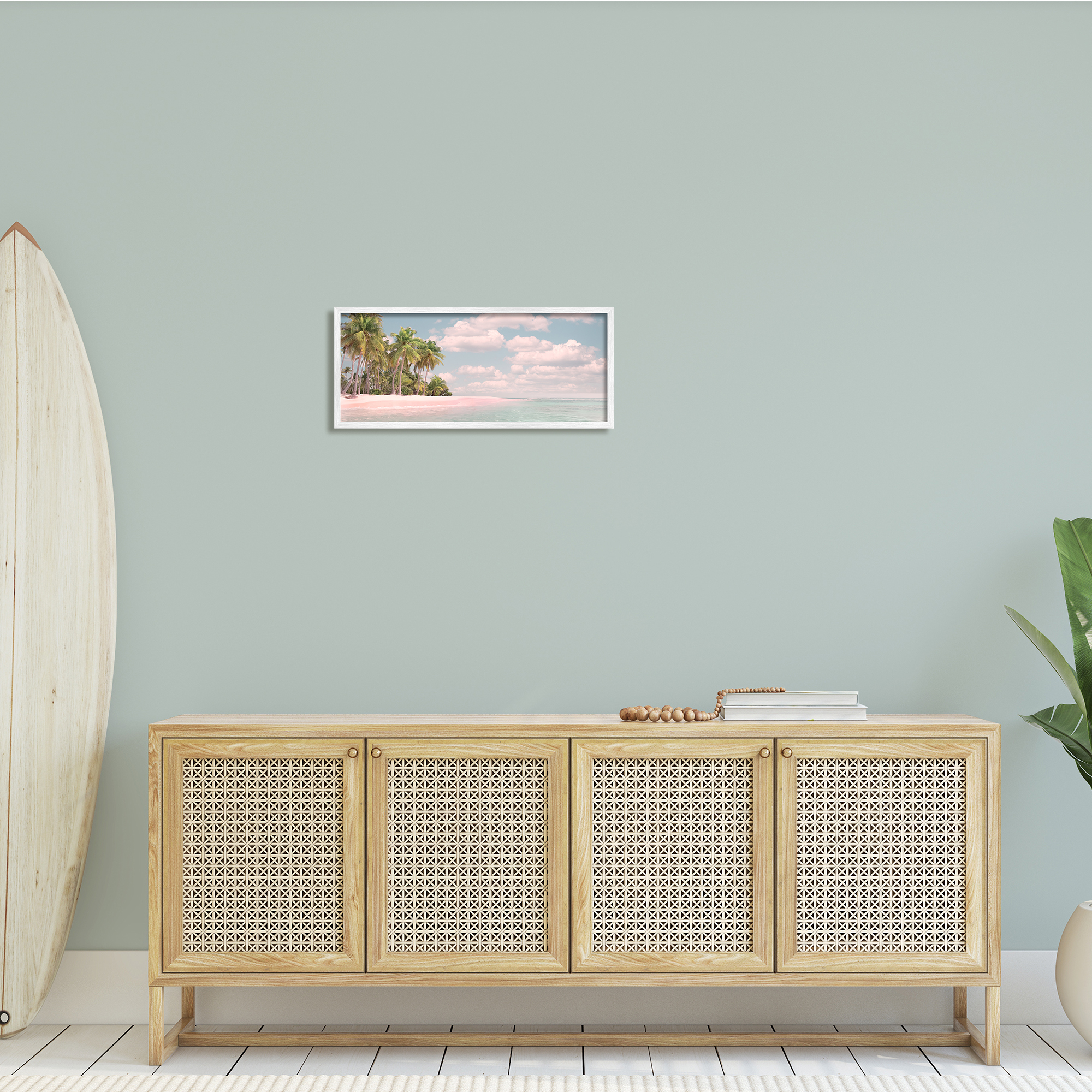Stupell Industries Clear Water Tropical Beach Coast Sun Bleached Photography, 24 x 10, Design by Mike Calascibetta