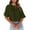 Green, variant on Women's Cropped Crew Neck T-Shirt Casual Loose Fit Short Sleeve Tee Soft Comfortable Summer Top