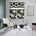 thumbnail image 5 of Summer Flower Kitchen Curtains Valances 3 Piece Set, White Floral Plant Vintage Rod Pocket Tier Curtain and Valance Drapes for Small Window 36 Inch Length for Bedroom Cafe, 5 of 9
