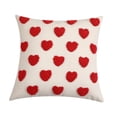 thumbnail image 2 of Funda de almohada bordada con corazón moderno para San Valentín, 17,72 x 17,72 pulgadas Estilo a, 2 of 9