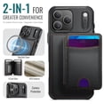 thumbnail image 5 of Allytechgroup Wallet Case for iPhone 14 Pro, Lightweight PU Leather Shell with Card Holder Support Wireless Charging Non-Slip Shockproof Protective Full Body Cover for iPhone 14 Pro, Black, 5 of 10