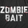 thumbnail image 2 of Womens Zombie Bait T Shirt Funny Undead Gas Mask Apocalypse Graphic Novelty Tee Womens Graphic Tees, 2 of 7
