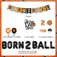 thumbnail image 6 of Born Two Ball Birthday Decorations Sport 2nd Birthday Decorations Orange and Black Born 2 Ball Banner Cake Topper and Basketball Balloons for 2nd Boys Sports Themed Birthday Party, 6 of 6