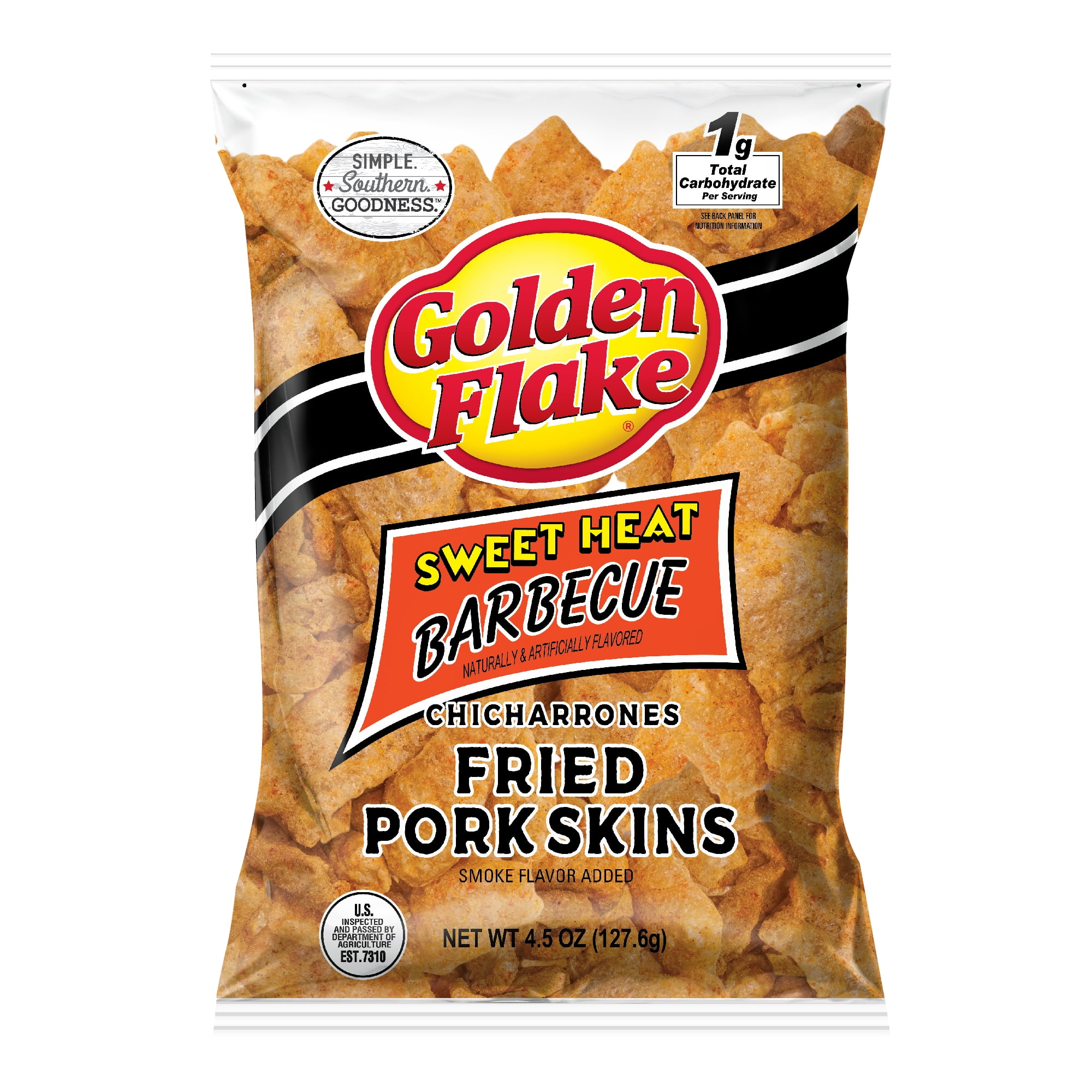 4.5 oz Golden Flake Sweet Heat Pork Skins