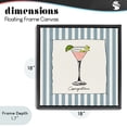 thumbnail image 4 of Stupell Industries Modern Cosmopolitan Summer Stripes Black Floating Frame Canvas Art, 18 x 18, by Susan Jill, 4 of 8