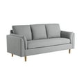 thumbnail image 3 of Studio Living Stockholm Modern Stationary Sofa, Light Gray Woven Fabric, 3 of 6