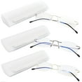 thumbnail image 4 of 3 Pack Rimless Readers Blue Light Proof Reading Glasses Women Men Anti Glare Filter Lightweight Eyeglasses, 4 of 4