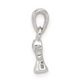 thumbnail image 2 of FB Jewels Sterling Silver Polished & Satin CZ Angel Pendant, 2 of 4