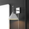 thumbnail image 5 of SAFAVIEH Velezia LED Chrome Metal Wall Sconce with White Shade, 5 of 5
