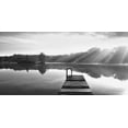 thumbnail image 2 of Weisz, Irene 24x14 White Modern Wood Framed Museum Art Print Titled - Lake Revisited, 2 of 4