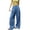 Blue, variant on XINPING Women's Wide Leg Baggy Sweatpants Polka Dot Y2K Casual Trousers Elastic Waist,Drawstring,Loose Pants,Trendy Y2K Pants
