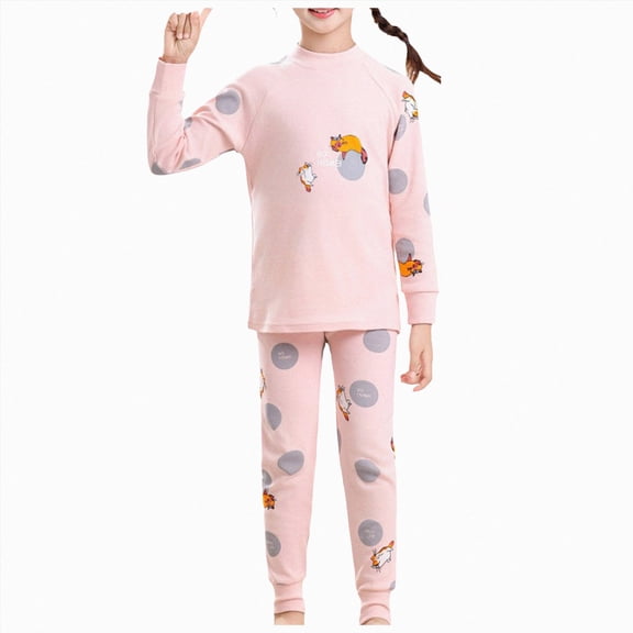 TOWED22 Toddler Baby Girl Boy Clothes Set 2 Piece Long Sleeve Sweatshirt Tops Elastic Waist Joggers Pants Funny Print Outfits Clothing(Light Pink,3-4 Y)