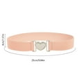 thumbnail image 3 of kkbbma under $5 Skinny Belts for Women Girls, Fashion Dress Belts Stretch with Heart Shape Buckle Waist Belts Plus Size Elastic Waist Band for Dresses, 3 of 6