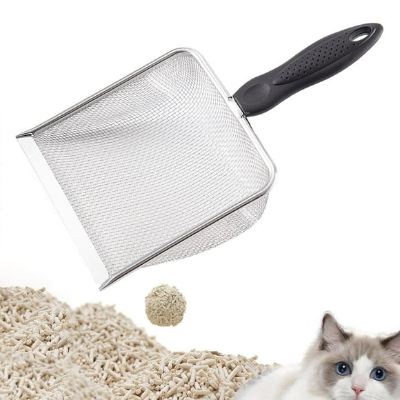 Cats Litter Kitty Metal Herramienta de limpieza de arena pesada Tamilla de arena Catadrina Camiseta de tamizado para cachorro Malla 43 x 43 mm