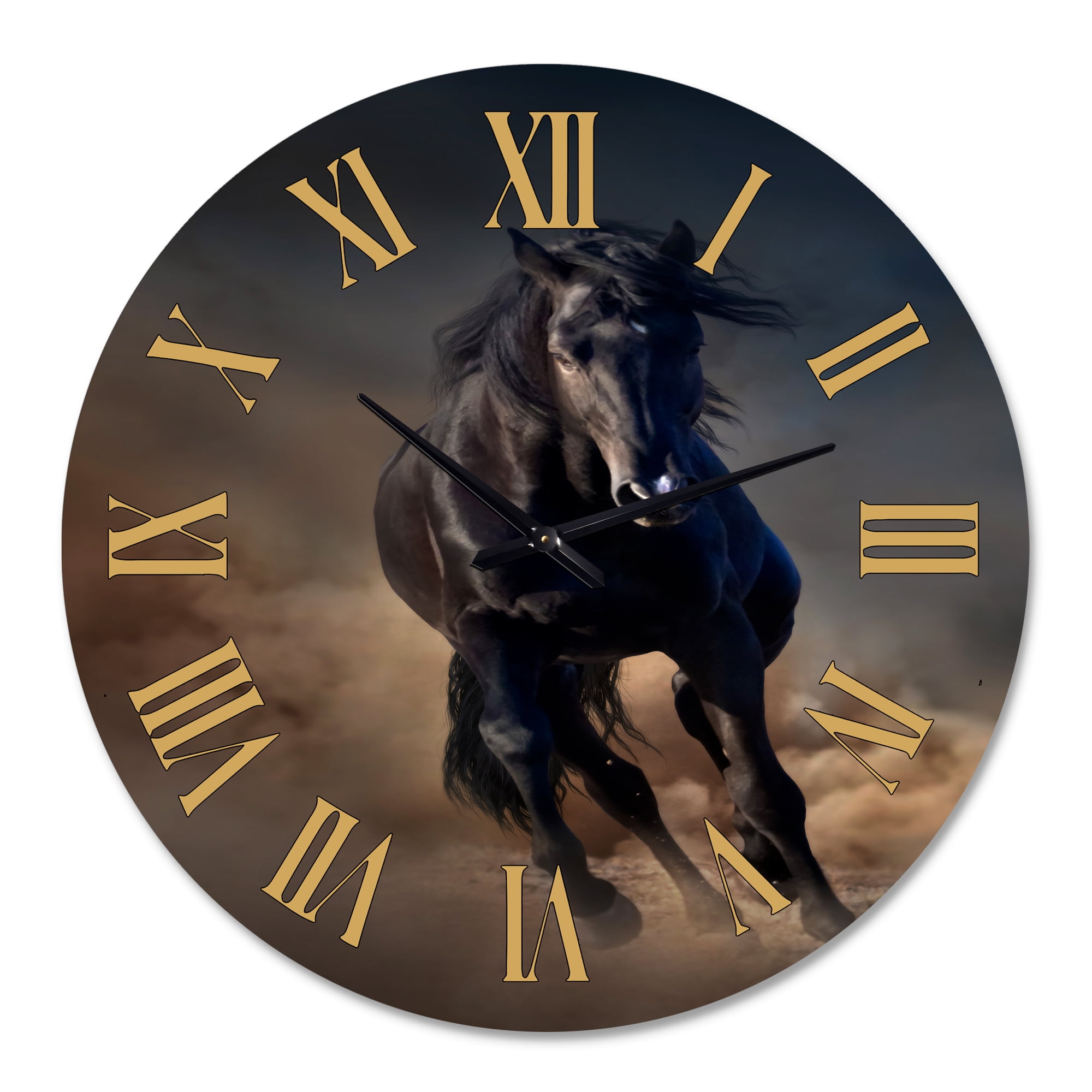 Designart 1 in Quartz Farmhouse Wall Clock