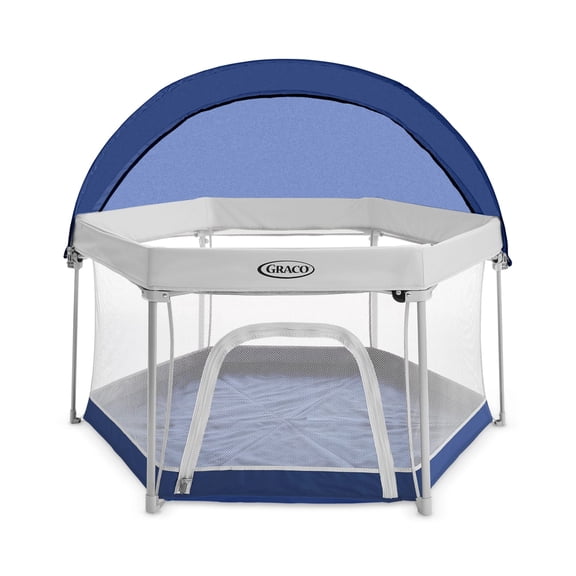 Graco Pack 'n Play LiteTraveler LX Playard, Outdoor and Indoor Use, Canyon, Blue, Unisex, 6 panels