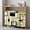 Yellow, variant on Yellow Black Geometric Cabinet Curtain 35"Wx35"L, Dustproof Under Sink Skirt with Self Adhesive Tape, Modern Simple Abstract Art Cabinet Curtain Cover for Kitchen Sink, Bathroom Vanity, Laundry Room