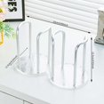 thumbnail image 3 of Acrylic Silver Paper Cup Organizer with Inverted Stacking Design - Space-Saving Disposable Cup Storage Rack for Kitchen, Office, Cafe & Restaurant - Waterproof ABS Material, Holds Various Cup Sizes -, 3 of 6