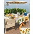 thumbnail image 5 of Outdoor Tablecloths with Umbrella Hole & Zipper, Farm Sunflowers Rectangle Tablecloth 52x70 Inch, Retro Flowers Butterfly Botanical Beige Waterproof Table Cloth, Patio/Pool/Picnic Table Covers, 5 of 8