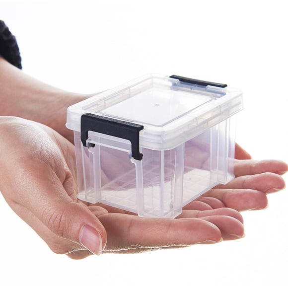 Typpkmm Mini Caja De Almacenamiento De PláStico Transparente