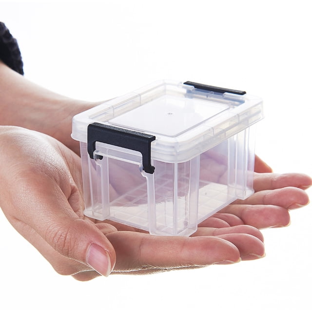 Typpkmm Mini Caja De Almacenamiento De PláStico Transparente