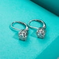thumbnail image 6 of AnuClub 6.5mm Moissanite Drop Earrings,Total 2ct D Color Round Cut Sterling Silver Dangle Earrings for Women With Certificate, 6 of 6