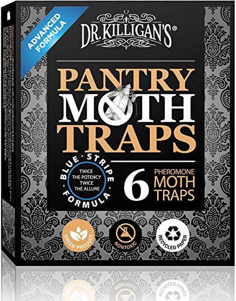 Professor Killamoth Pantry Moth Traps 6 Pack | Child and Pet Safe | No Insecticides | Premium Attractant