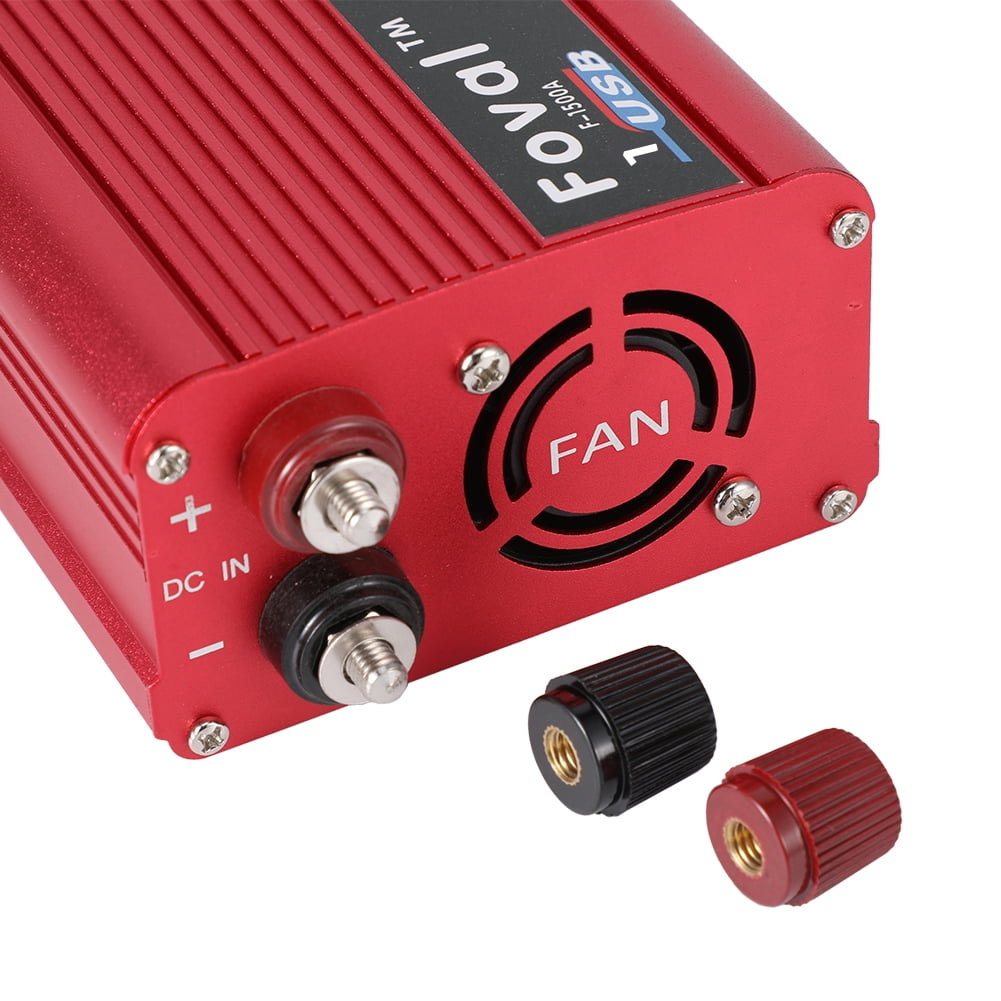 1500W DC 12V to AC 110V Power Inverter Converter W/ Dual Outlets for Home Car Outdoor Use