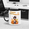 thumbnail image 2 of Happy Thanksgiving Sphynx Welcome Thankful Fall Autumn Pumpkin 11oz Accent Two-tone Mug Cat Lover Kitten Owner Gifts Idea Coffee Tea Cup - 02021, 2 of 5