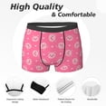 thumbnail image 2 of Men's Boxer Briefs, Romantic Loving Cute Pig Rosy Red Soft Comfy Mens Underwear Boxer Briefs Breathable With Widen Waist, 2 of 7