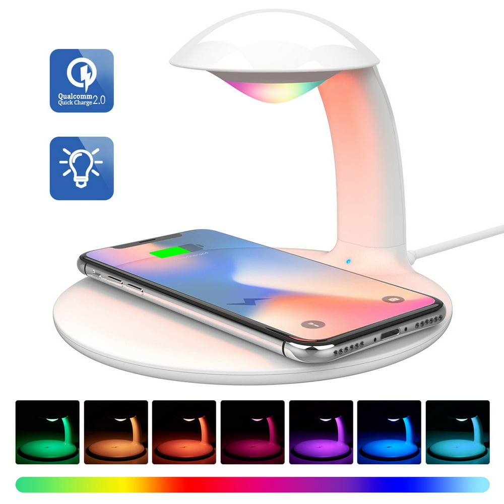 LUXMO Wireless Charger & Dimmable Night Light 10W Fast Wireless