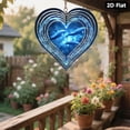 thumbnail image 3 of HELLOYOUNG Flat Bohemian Metal Wind Chime, Dolphin Trio Motion Glowing Nighttime Ocean Scene Wind Chime Bells, Iron Hanging Decor for Christmas New Year Gift, Nature-Themed Decoration for Peace, 3 of 5