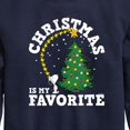 thumbnail image 3 of Peanuts - Christmas Is My Favorite  - Toddler And Youth Crewneck Fleece Sweatshirt, 3 of 6
