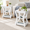 White-2, variant on End Tables Living Room Set Of 2 With Charging Station Black