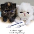 thumbnail image 2 of Ghyt Tazón De Leche Tetina Y Jeringas De Alimentación De Silicona para Gatitos Recién Nacidos, Cachorros, Conejos, Animales Pequeños Dongdong Pet (S (2 Piezas),), 2 of 4