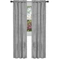 thumbnail image 2 of 2 Pack Country Chic Plaid Gingham Check Rod Pocket Window Curtain - Black, 84 in. Long, 2 of 4